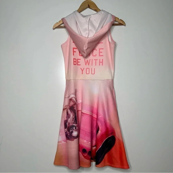 WeLoveFine by Goldie Star Wars Rebel Scuba Sleeveless Hooded Dress Size Small - Picture 8 of 12